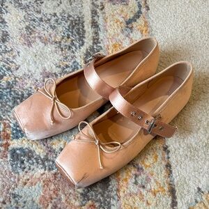 Mango  Pink Mary Jane Flats